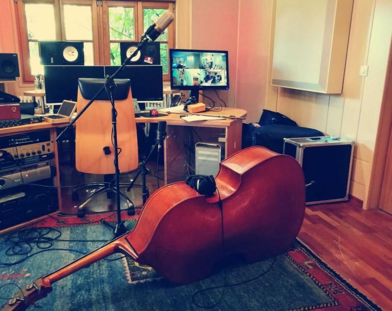 Recording Upright Bass in Faceline Recording Studios